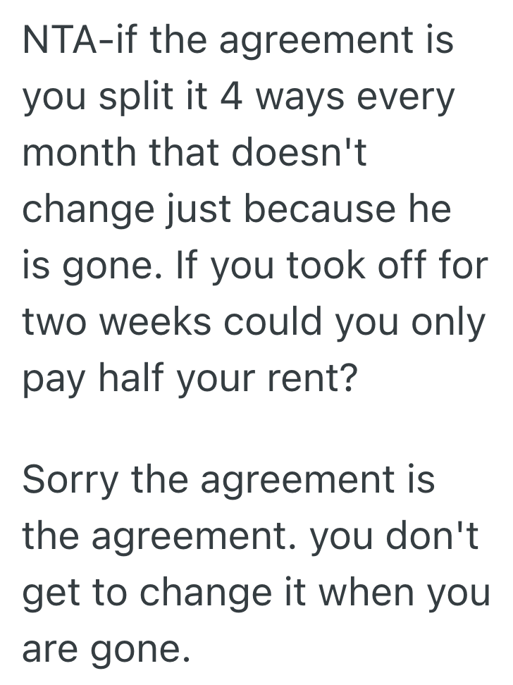 Screenshot 2025 07 03 at 9.53.57 AM Roommate Leaves For Two Weeks, But Expects Everyone Else To Pay More, But She Says No Way