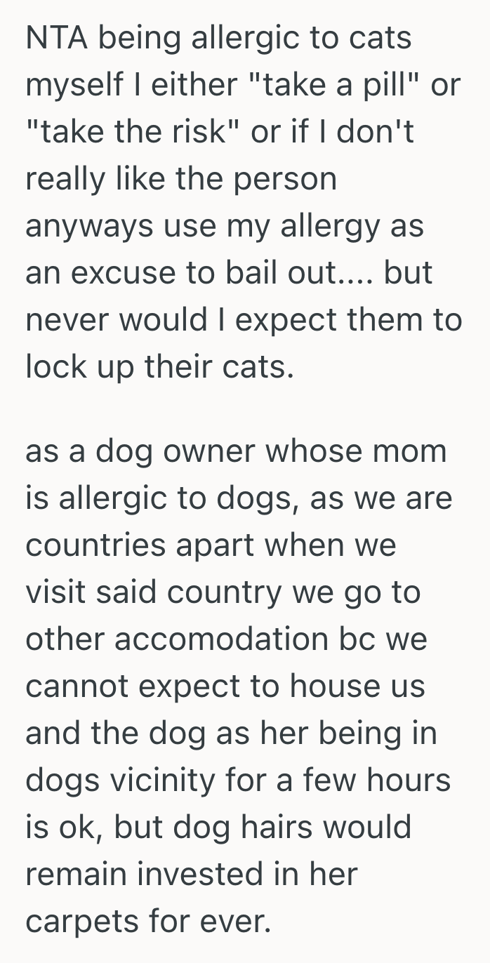 Screenshot 2025 07 04 at 5.52.41 PM Her Best Friends Boyfriend Demanded She Lock Up Her Cats To Appease His Allergies, So She Decided She Valued Her Cat More Than His Opinion