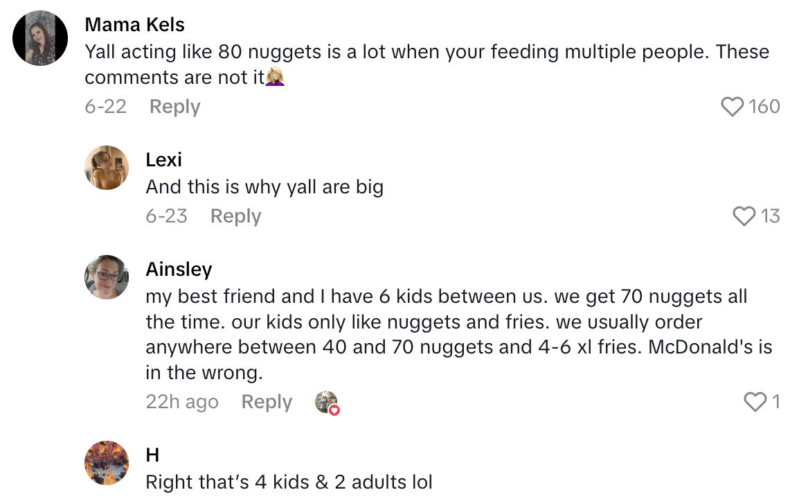 Screenshot 2025 07 05 at 11.50.53 AM McDonalds Customer Sounded Off About The Bad Experience She Had.   That’s 50 nuggets, and I’m supposed to have 80.