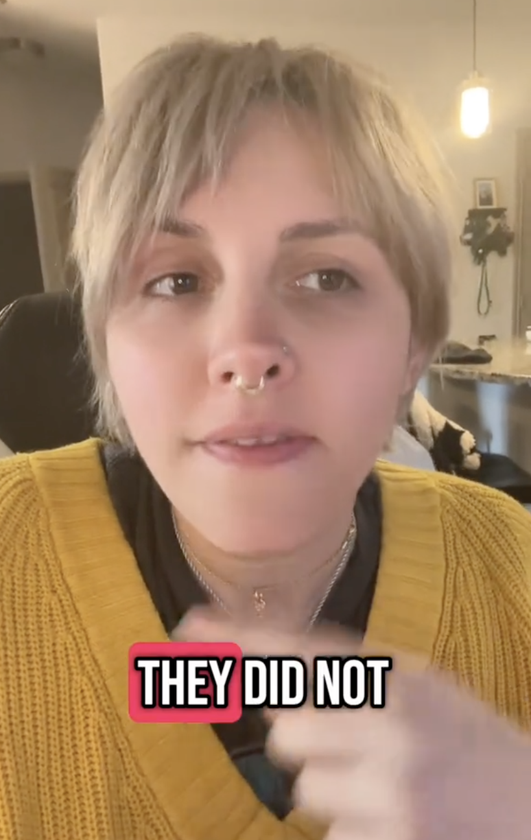 woman talking to tiktok viewers