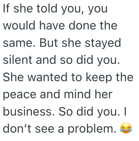 Screenshot 2025 07 07 at 3.56.16 PM A Sister In Law Doesnt Appreciate That Mums The Word When It Comes To Her Partners Infidelity, So She Dishes It Right Back
