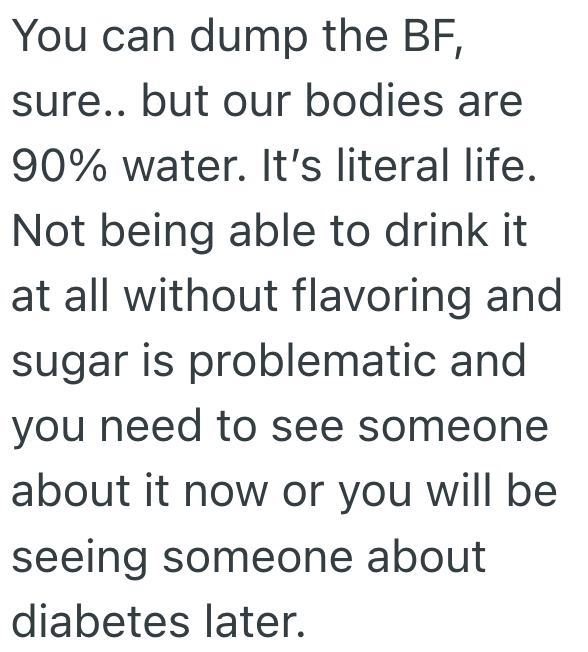 Screenshot 2025 07 08 at 3.32.03 PM Woman Claims She Cant Drink Water Without Mixing It With Fruit Juice, But Her Boyfriend Refuses To Kiss Her Because He Claims The Juice Makes Her Breath Smell Bad