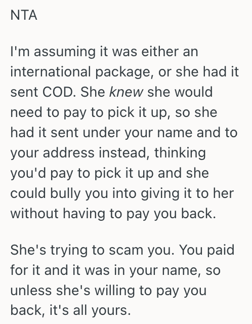 Screenshot 2025 07 09 at 18.25.00 Woman Thought Shed Won A Prize When A Mysterious Package Arrived, But Then Her Friend Claimed It As Her Own