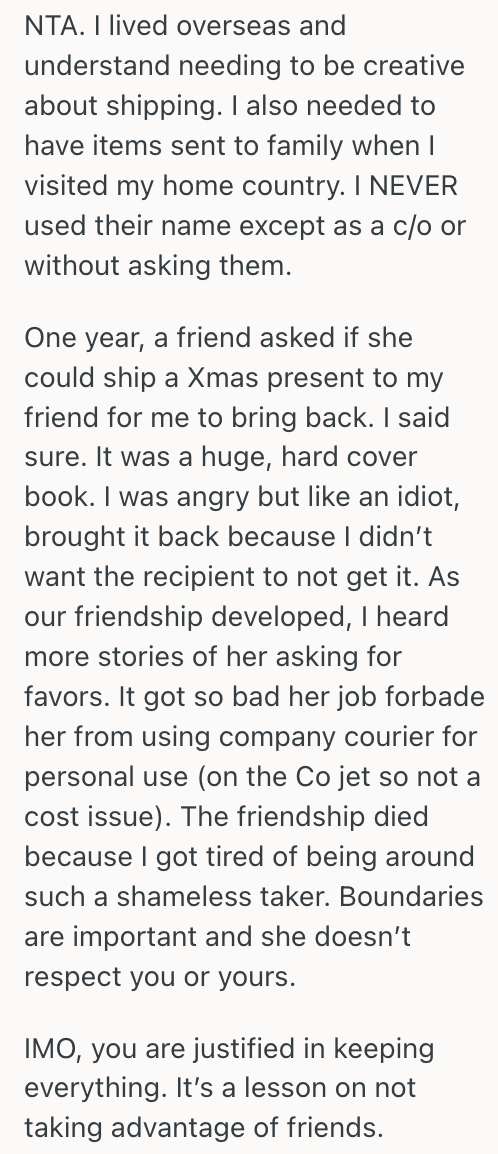 Screenshot 2025 07 09 at 18.25.41 Woman Thought Shed Won A Prize When A Mysterious Package Arrived, But Then Her Friend Claimed It As Her Own