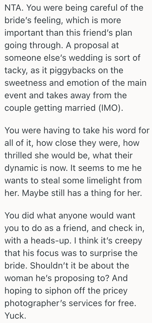 Screenshot 2025 07 10 at 09.00.19 She Found Out Her Friend Was Planning To Propose At His Exs Wedding, But This Woman Put A Stop To It And Now Shes Wondering How She Ended Up The Bad Guy