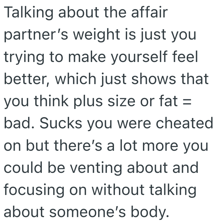 Screenshot 2025 07 10 at 6.34.02 PM Her Husband Cheated On Her And She Said Some Unkind Words About The Other Woman, But Her Plus Size Insults May Have Gone Too Far