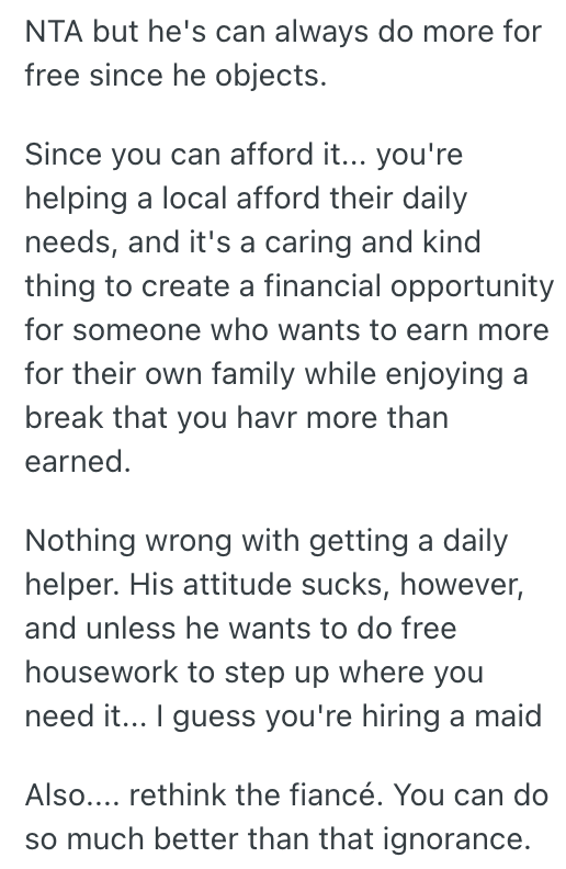 Screenshot 2025 07 11 at 10.51.12 She Suggested Hiring A Maid Due To Burnout, But Her Fiancé Thinks Its Unnecessary