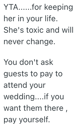 Screenshot 2025 07 11 at 11.40.58 AM Her Estranged Mom Wants To Come To Her Wedding, But She Told Her Shed Have To Pay To Attend