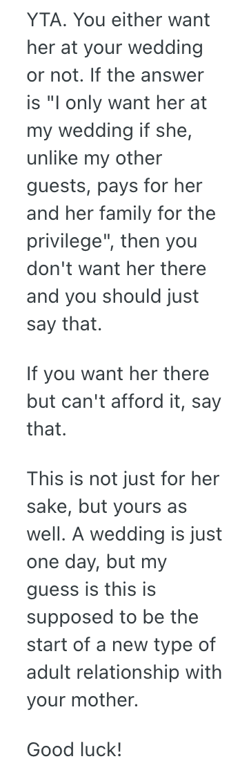 Screenshot 2025 07 11 at 11.42.15 AM Her Estranged Mom Wants To Come To Her Wedding, But She Told Her Shed Have To Pay To Attend