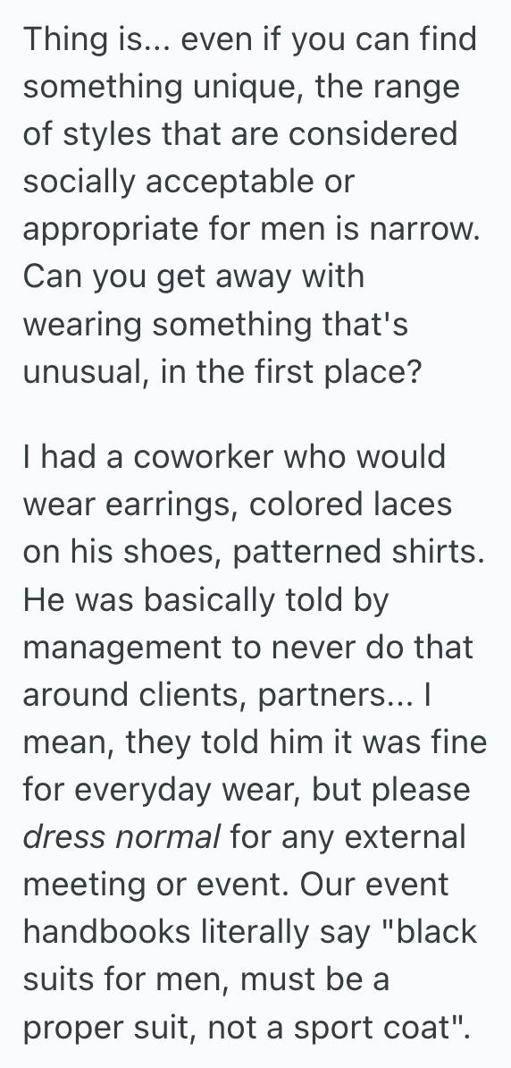 Screenshot 2025 07 13 at 11.04.57 AM Men’s Clothing Stayed Predictable And Dull For Too Long, So One Frustrated Man Demanded The Variety Women’s Fashion Has Had For Years