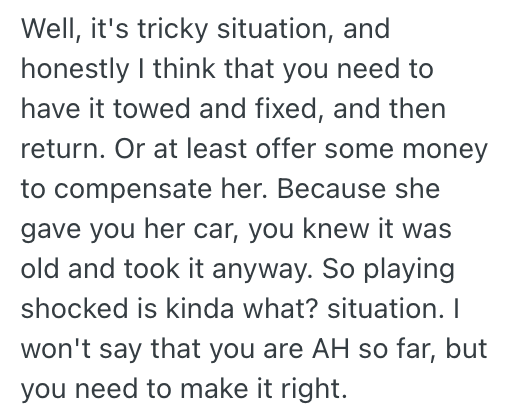 Screenshot 2025 07 14 at 14.44.21 She Borrowed Her In Laws Car To Save Money, But When It Needed Pricey Repairs She Gave It Back