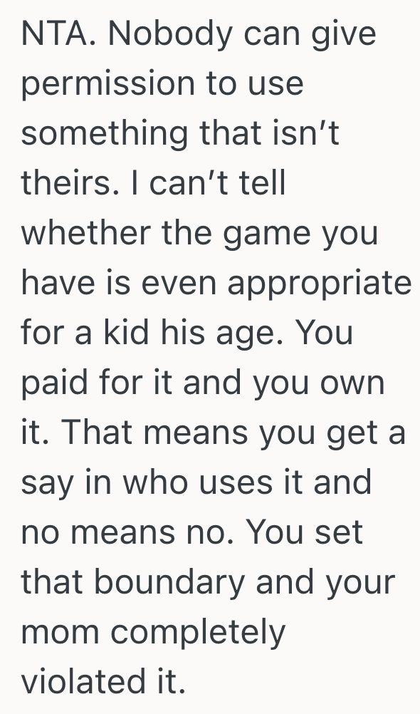 Screenshot 2025 07 14 at 7.15.00 PM Visiting Cousin Wants To Play An Older Cousins Game, But The Older One Is Completely Opposed To That Idea