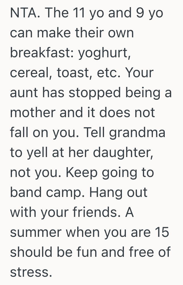 Screenshot 2025 07 15 at 6.57.19 PM Her Aunt Expects Her To Babysit, Cook And Clean All Summer, But She Doesnt Think Thats Fair