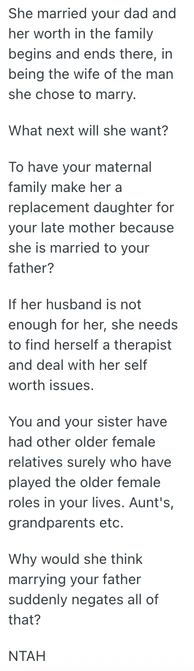 Screenshot 2025 07 15 at 8.35.15 AM Her Stepmom Wants To Be A Parent To Her, But Shes Not Going Along With The Idea