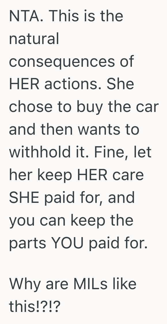 Screenshot 2025 07 16 at 10.41.51 AM She Never Asked For The Car Her Mother In Law Bought Her, But When It Was Used To Guilt Her, She Removed Every Repair And Gave It Back