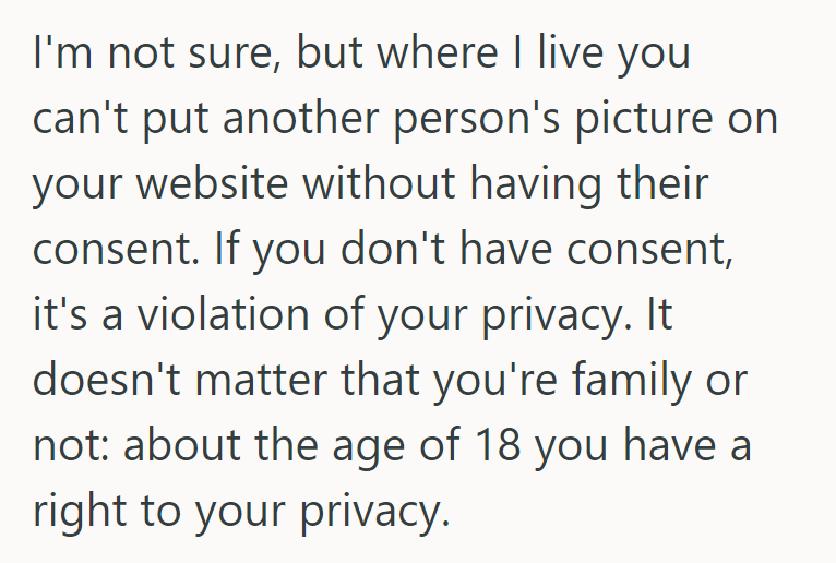 Screenshot 2025 07 17 000056 Her Mother Used A Photograph Of Her On Her New Company Website, So She Asked Her To Remove The Picture