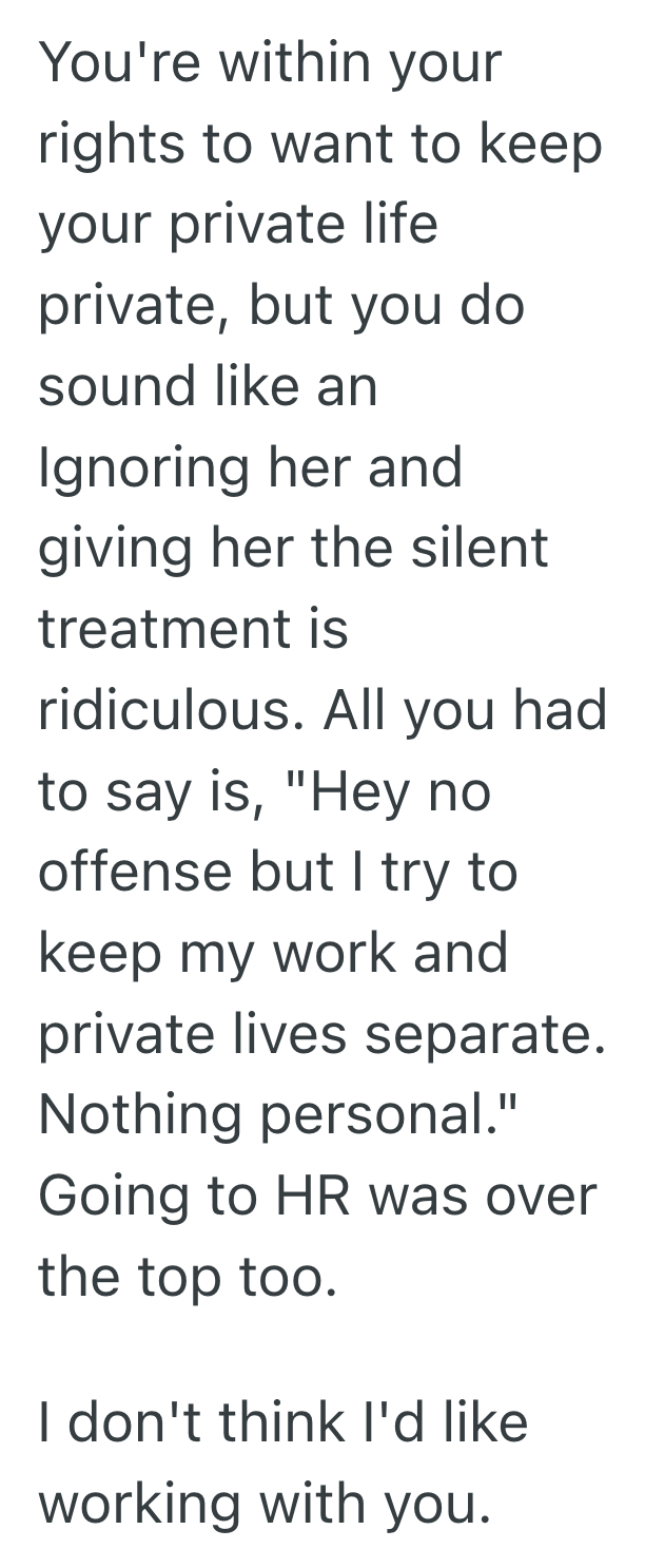 Screenshot 2025 07 18 at 12.22.29 PM Employee Didnt Like Small Talk With Coworkers, So When A Colleague Asked About Her Wedding, She Reported Her To HR
