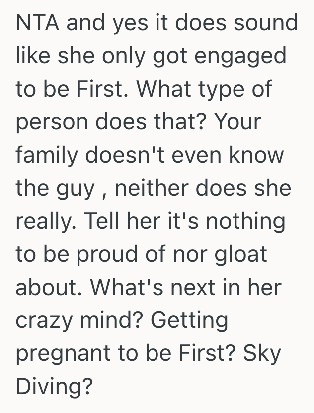 Screenshot 2025 07 18 at 2.35.20 PM Her Younger Sister Turned Her Engagement Into A Competition, So One Fed Up Older Sister Confronted The Pettiness Head On At A Birthday Dinner