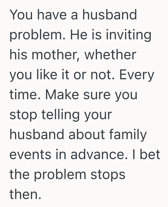 Screenshot 2025 07 19 at 2.52.12 PM Womans Mother In Law Keeps Showing Up At Events She Wasnt Invited To, And Shes Not Sure If This Is Normal In Law Behavior