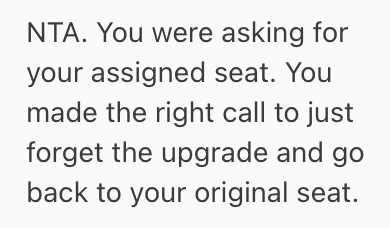 Screenshot 2025 07 19 at 6.40.12 PM Another Passenger Took Her Upgraded First Class Window Seat, So She Gave Up The Upgrade Just To Avoid Conflict