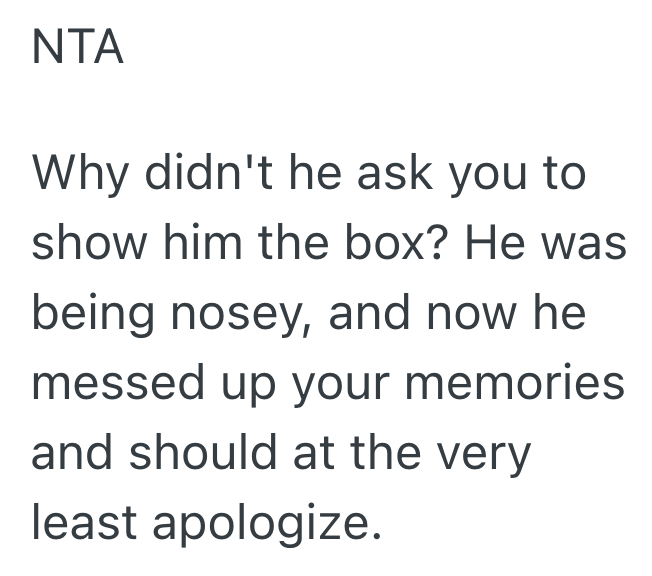 Screenshot 2025 07 20 at 11.46.10 AM Woman Keeps Pictures And Letters From Middle School And High School In A Box, But When Her Husband Decided To Look Through It, They Got Into A Fight