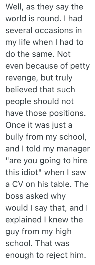 Screenshot 2025 07 20 at 9.56.38 AM A Coworker Blocked Them From Getting A Promotion, So They Made Sure Her Interview Was Canceled At The New Place Where They Worked
