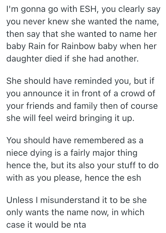 Screenshot 2025 07 22 at 18.05.18 Her Sister Is Using The Same Baby Name That She Gave Her Child, But The Way The Sister Delivered The News Has Left Her Reeling