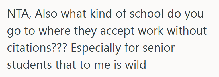 Screenshot 2025 07 23 210601 Her Teacher Gave Her A Lower Score For Adding Citations To An Assignment, So Shes Unsure What To Do About It