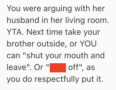 Screenshot 2025 07 23 at 2.52.22 PM Woman Told Her Sister In Law To Back Off And Stop Meddling With Their Issues, So Her Brother Kicked Her Out Of The House For Her Behavior