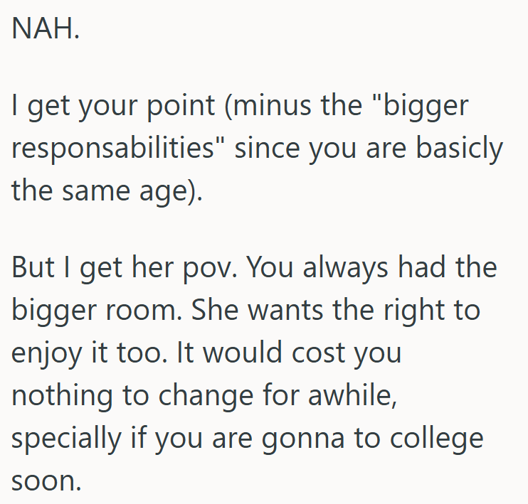 Screenshot 2025 07 24 000224 His Sister Wants To Move Into His Room Because It Is Much Bigger, But He Refuses To Move Out