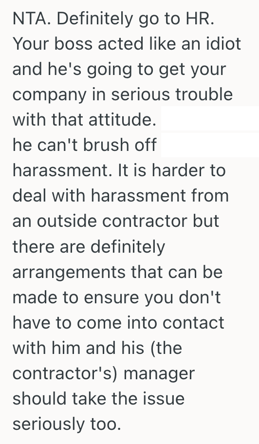 Screenshot 2025 07 24 at 2.25.59 PM A Contractor Sent An Engineer Inappropriate Messages After Hours, So When Her Boss Laughed It Off, She Started Wondering If HR Was Her Only Option