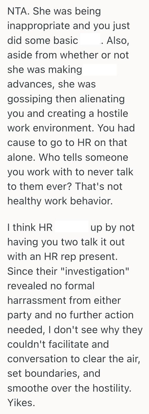 Screenshot 2025 07 24 at 2.41.54 PM A Female Co Worker Crossed The Line With Unwanted Advances, But When He Reported Her To HR, He Faced Unexpected Backlash From The Rest Of The Office