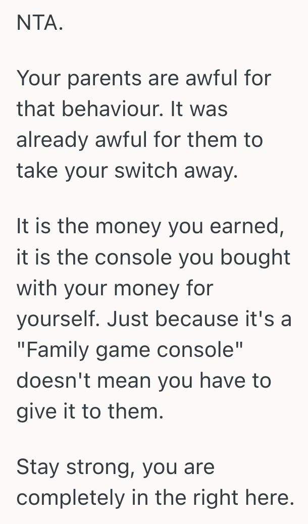 Screenshot 2025 07 24 at 3.54.39 PM Teens Younger Siblings Destroyed The Nintendo Switch She Worked Hard To Save Up For, So She Bought A PS5 And Refused To Let Her Parents Take It From Her
