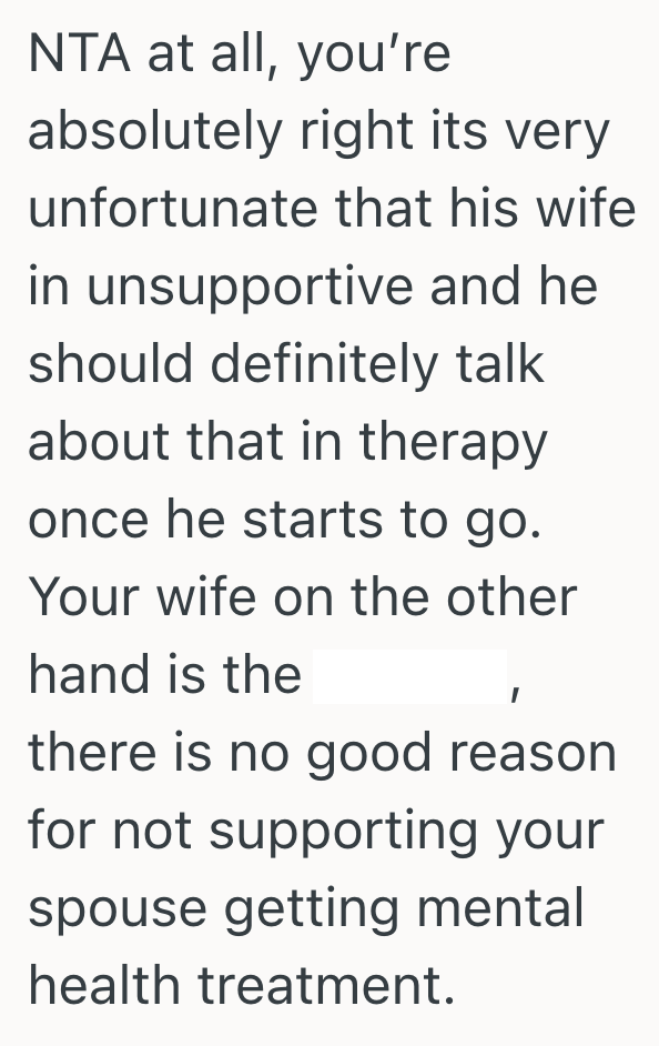 Man Criticizes His Friend’s Wife For Her Views Of Therapy And Mental Health, So His Own Wife Called Him Out On It » TwistedSifter