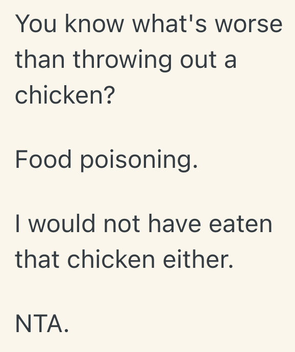 Screenshot 2025 07 28 at 6.23.56 PM His Wife Was Excited To Try A New Chicken Recipe, But He Refused To Eat It Since It Wasnt Properly Refrigerated