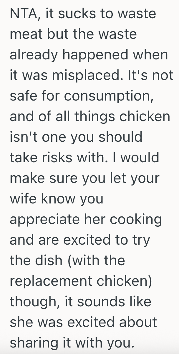 Screenshot 2025 07 28 at 6.25.24 PM His Wife Was Excited To Try A New Chicken Recipe, But He Refused To Eat It Since It Wasnt Properly Refrigerated