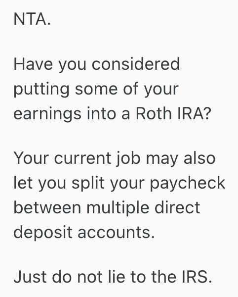 Screenshot 2025 07 29 at 1.25.55 PM Her Controlling Parents Took Most Of Her Paycheck, So She Got A Secret Job And Started Hoarding Her Money