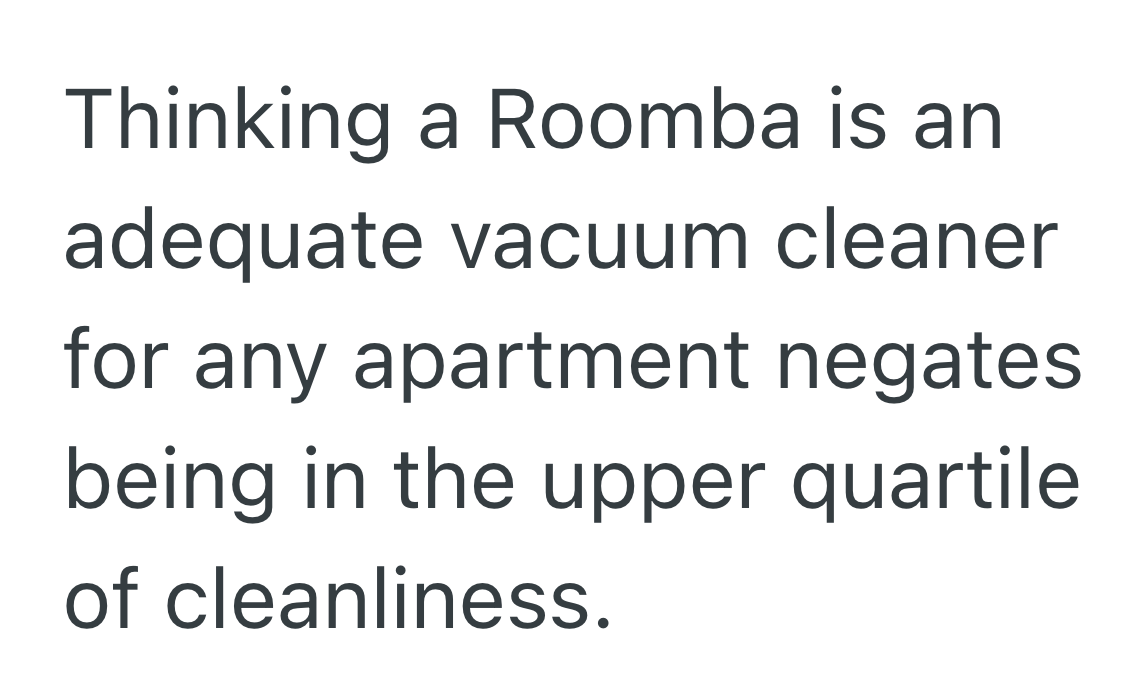 Screenshot 2025 07 29 at 1.30.54 PM Her Roommate Brings A Roomba Vacuum For Their New Apartment, So She Buys A Regular Vacuum And Now Her Roommate Is Angry