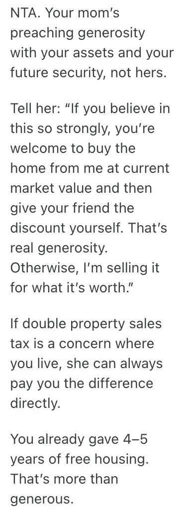 Screenshot 2025 07 29 at 8.05.36 AM His Mom Wants Him To Sell The House He Inherited For A Low Price To Be Charitable, But He Wants To Get The Most Money He Can For It