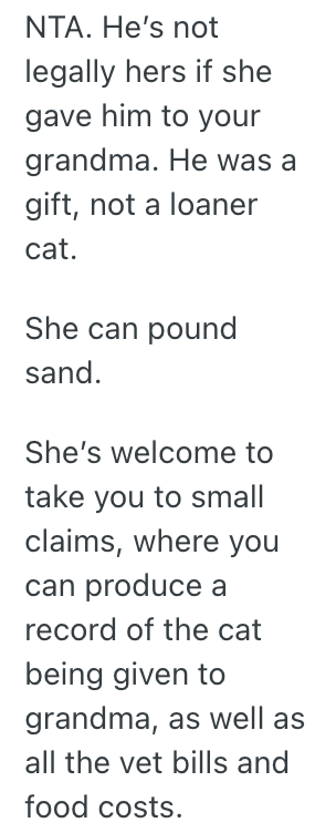 Screenshot 2025 07 29 at 8.10.20 AM Her Cousin Demanded She Hand Over The Cat She Inherited, But She Didnt Want To Give Him Up