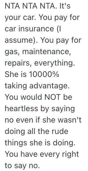 Screenshot 2025 07 29 at 8.18.53 AM Her Roommate Kept Taking Advantage Of Her Car Borrowing Privileges, So She Wont Let Her Use It Anymore