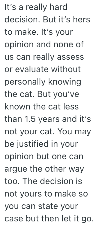Screenshot 2025 07 29 at 8.47.32 AM His Girlfriend Doesnt Want To Put Her Sick Cat To Sleep Yet, But He Thinks She Needs To Do it Immediately