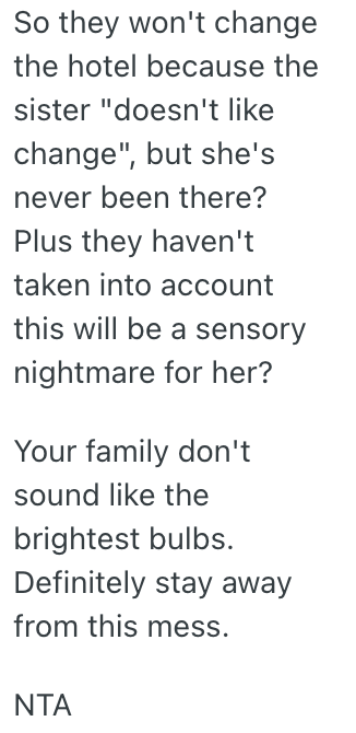 Screenshot 2025 07 29 at 8.58.52 AM Shes Expected To Go On A Family Vacation, But After Reading Reviews Of The Hotel, She No Longer Wants To Go