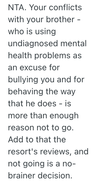 Screenshot 2025 07 29 at 8.59.10 AM Shes Expected To Go On A Family Vacation, But After Reading Reviews Of The Hotel, She No Longer Wants To Go