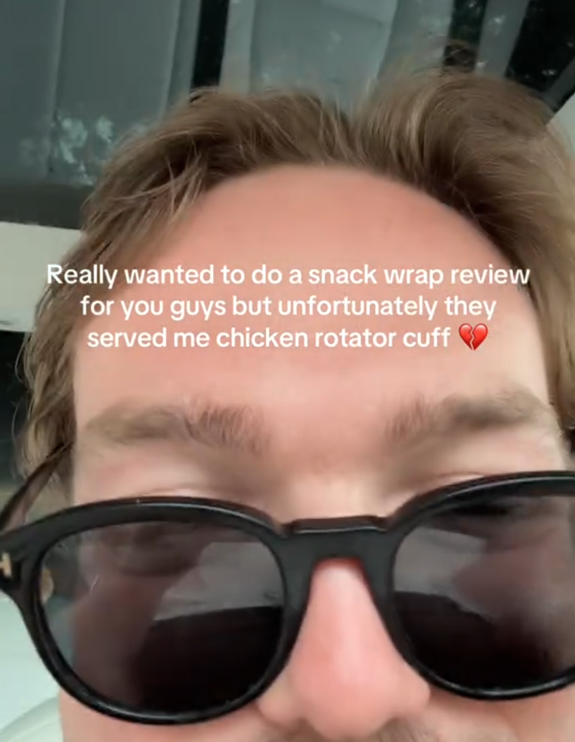 Man with his face up to camera