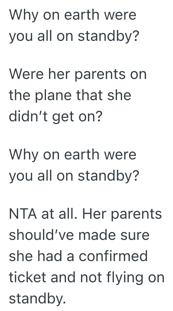 Screenshot 2025 07 30 at 1.43.18 AM Family Flies Home From A Wedding On Standby, But When One Person Doesnt Make It On The Flight, The Blame Game Begins