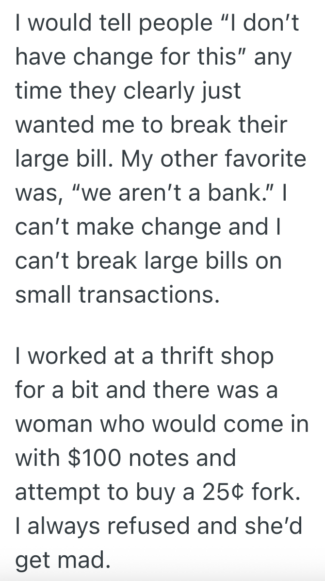 Screenshot 2025 07 30 at 5.41.29 PM Convenience Store Employee Cant Break Large Bills, But One Customer Didnt Seem To Understand