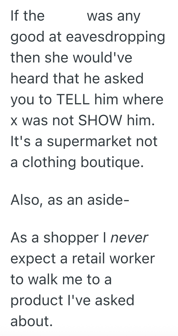 Screenshot 2025 07 31 at 12.36.59 AM Employee Helps Customer Find What Hes Looking For, But Another Customer Thought That Was Bad Service