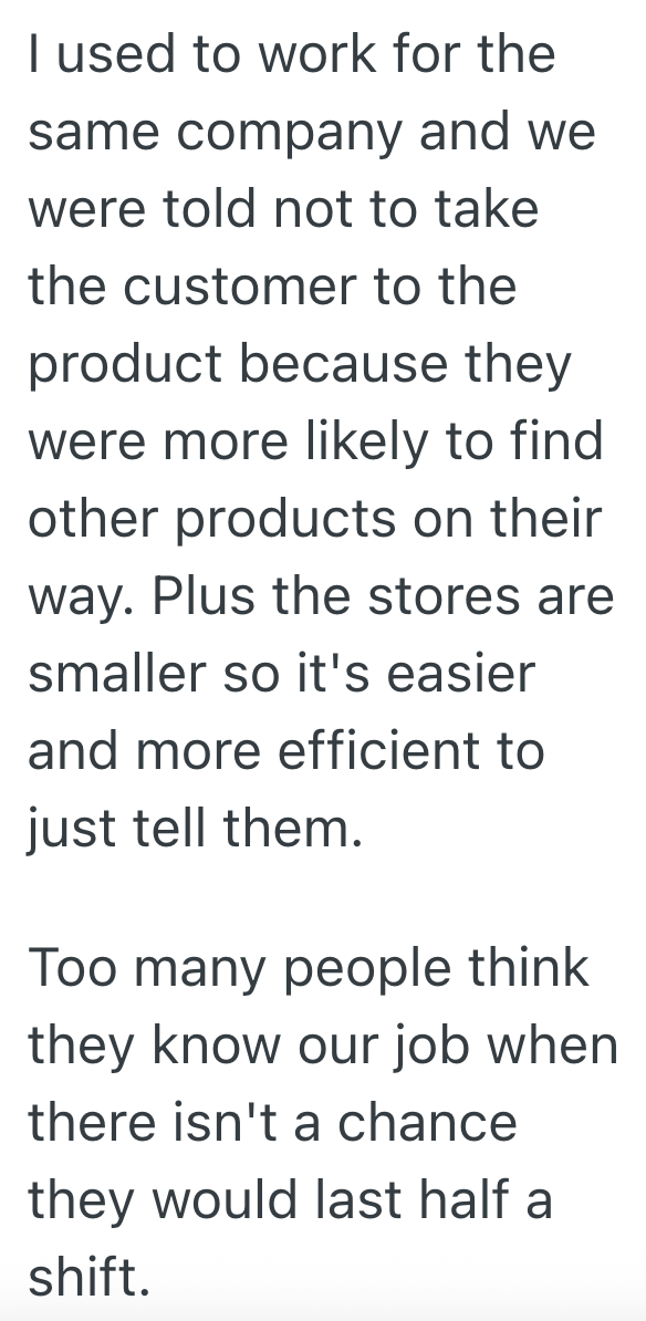 Screenshot 2025 07 31 at 12.37.56 AM Employee Helps Customer Find What Hes Looking For, But Another Customer Thought That Was Bad Service