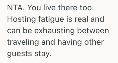 Screenshot 2025 07 31 at 9.57.28 PM Woman Is Exhausted Of Welcoming And Hosting Guests In Their Home, So She Asked Her Husband To Send A Student To A Hotel Instead